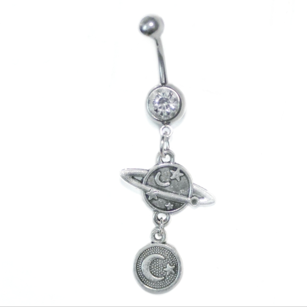 Saturn planet astrology belly ring